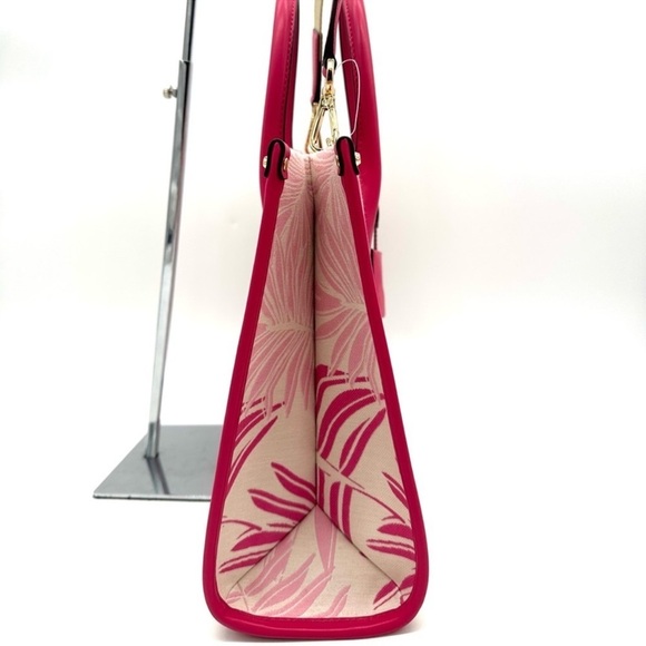 Michael Kors Medium Mirella Tote Bag Electric Pink Multi Leather - Picture 4 of 11